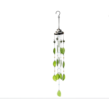 Glass Leaf Wind Chimes for Outdoor Home Decoration